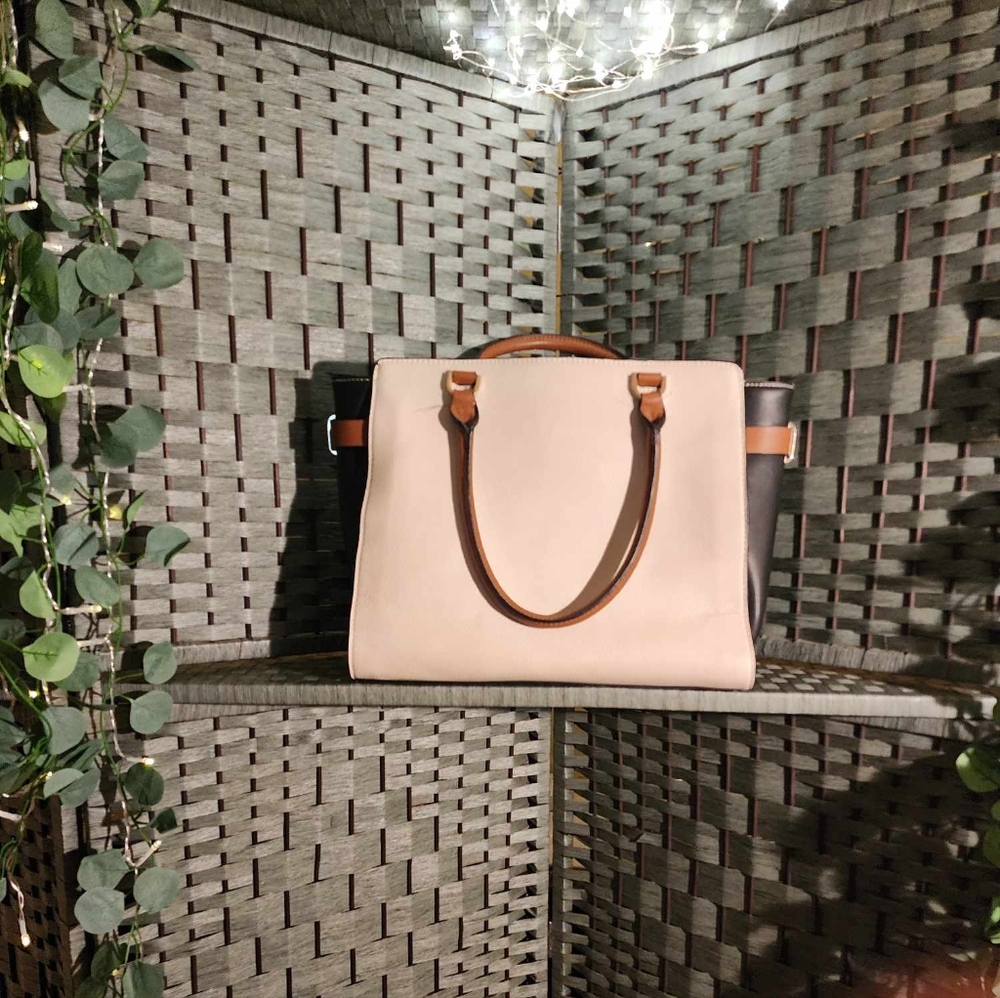 A New Day navy , tan, and cream tote - Picture 2 of 8